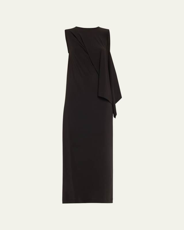 Long Drape Jersey Dress